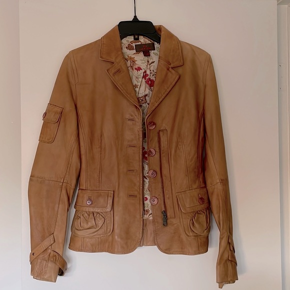 Danier Cognac Leather Jacket XS - Picture 3 of 12